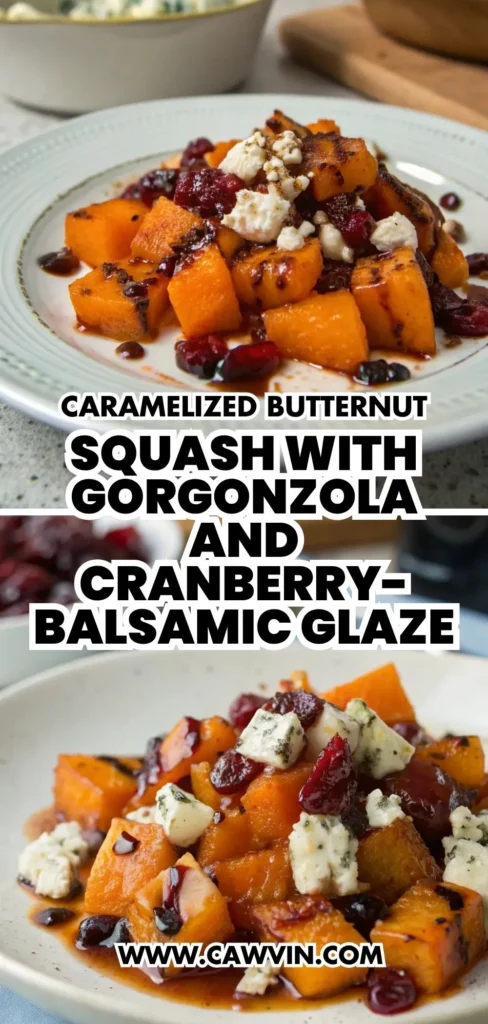 Caramelized Butternut Squash with Gorgonzola and Cranberry Balsamic Glaze 1000x2100 1 - Easy Peasy Recipes