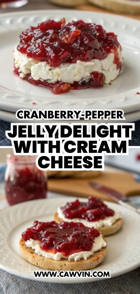 Cranberry-Pepper Jelly Delight with Cream Cheese