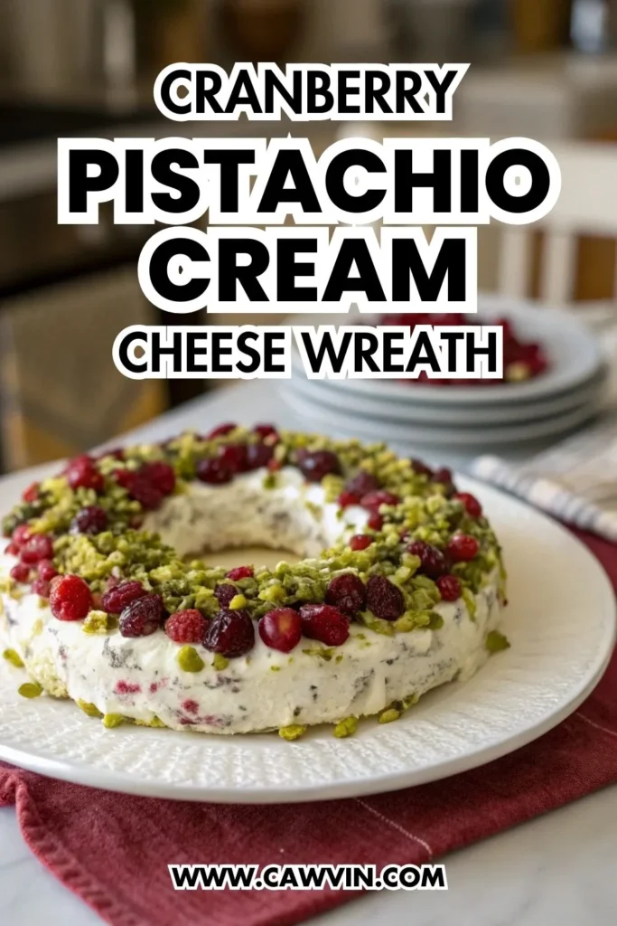 Cranberry Pistachio Cream Cheese Wreath