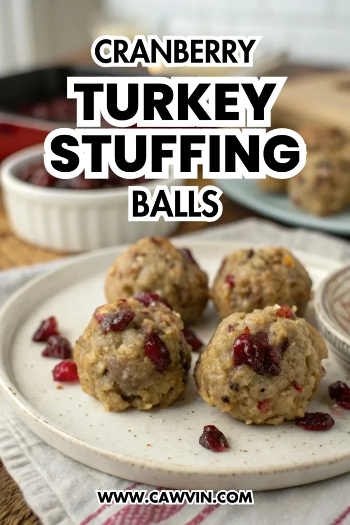 Cranberry Turkey Stuffing Balls