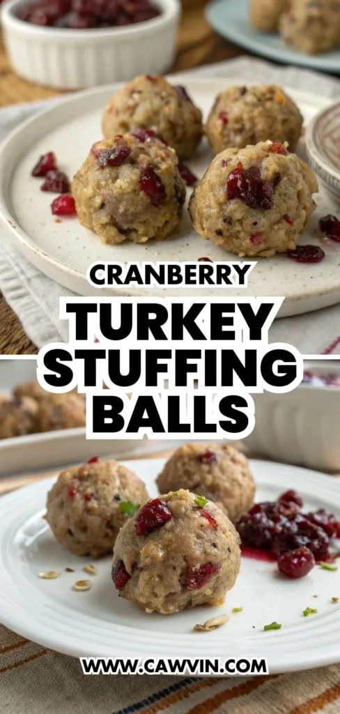 Cranberry Turkey Stuffing Balls
