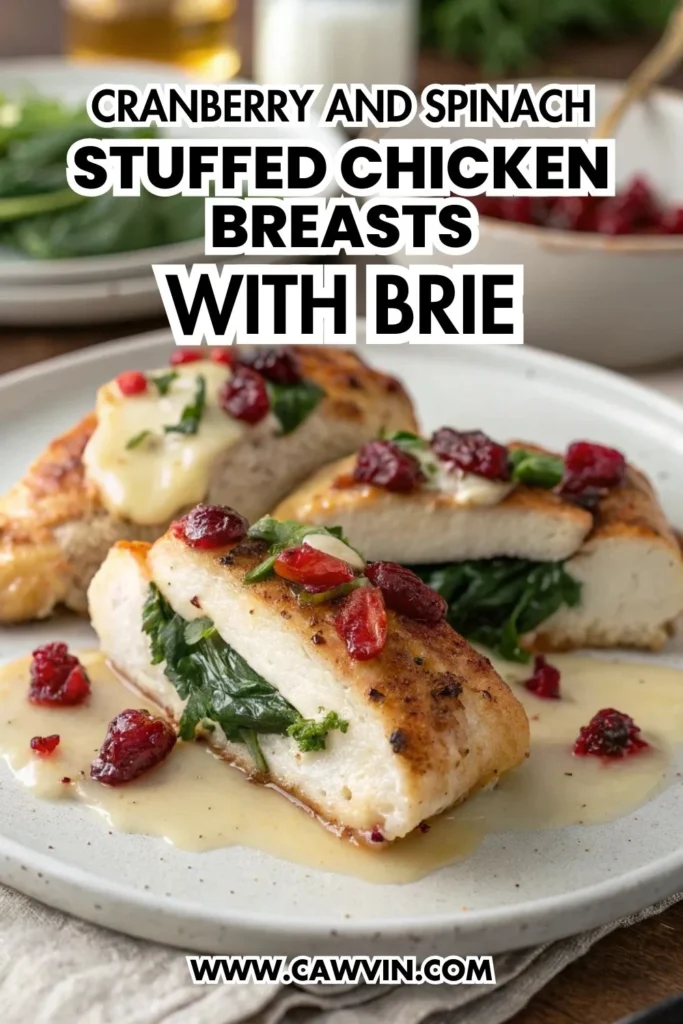 Cranberry and Spinach Stuffed Chicken Breasts with Brie 1000x1500 1 - Easy Peasy Recipes