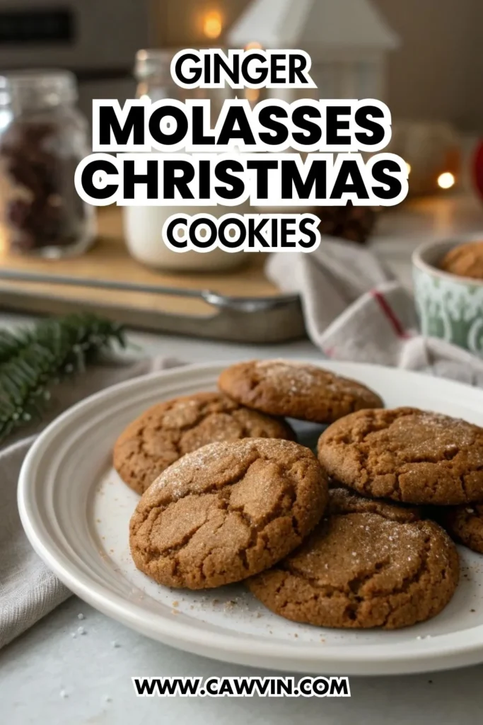 Ginger Molasses Christmas Cookies 1000x1500 1 - Easy Peasy Recipes