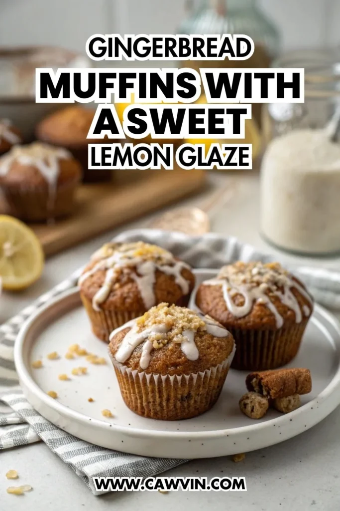 Gingerbread Muffins With a Sweet Lemon Glaze 1000x1500 1 - Easy Peasy Recipes