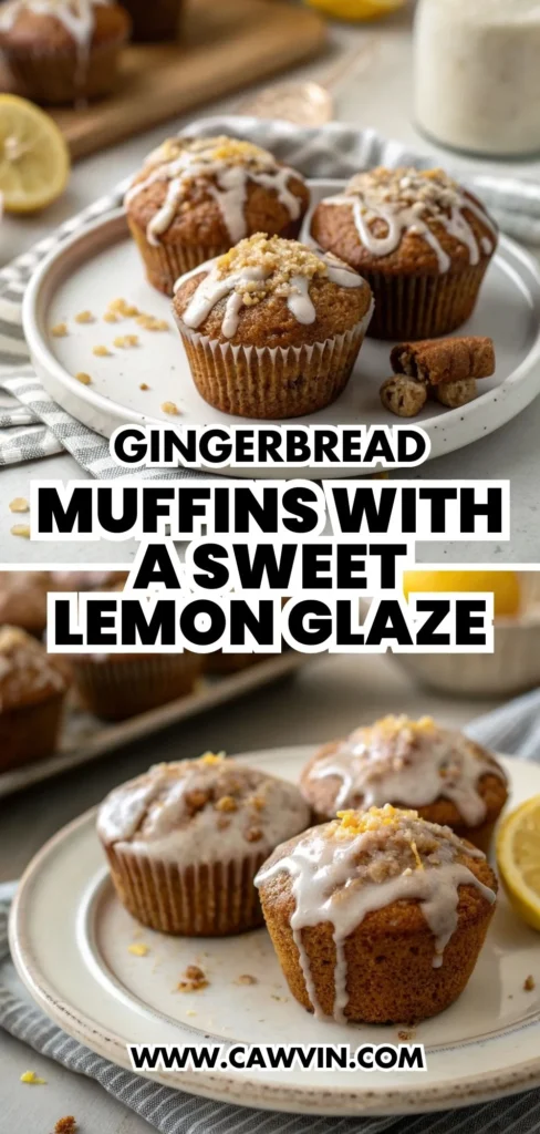 Gingerbread Muffins With a Sweet Lemon Glaze 1000x2100 1 - Easy Peasy Recipes