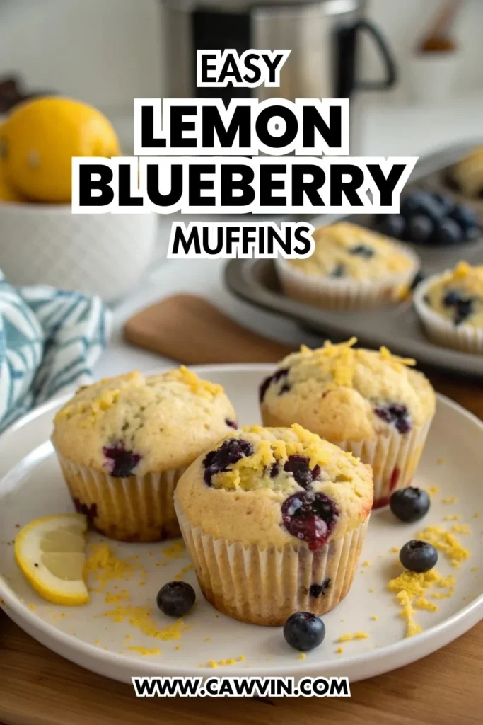 Lemon Blueberry Muffins 1000x1500 1 - Easy Peasy Recipes