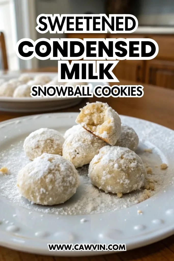 Sweetened Condensed Milk Snowball Cookies 1000x1500 1 - Easy Peasy Recipes