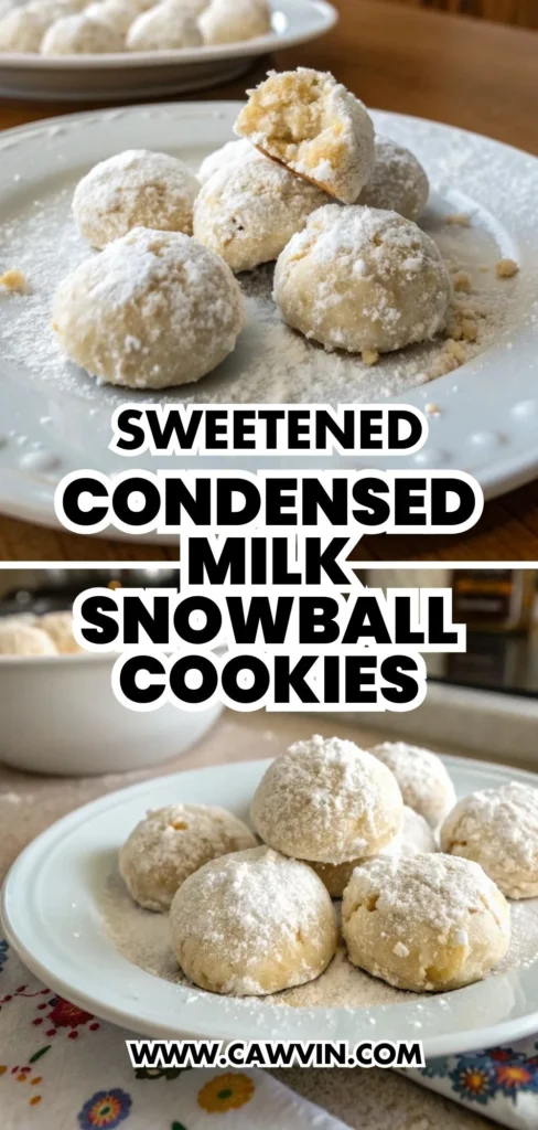 Sweetened Condensed Milk Snowball Cookies 1000x2100 1 - Easy Peasy Recipes