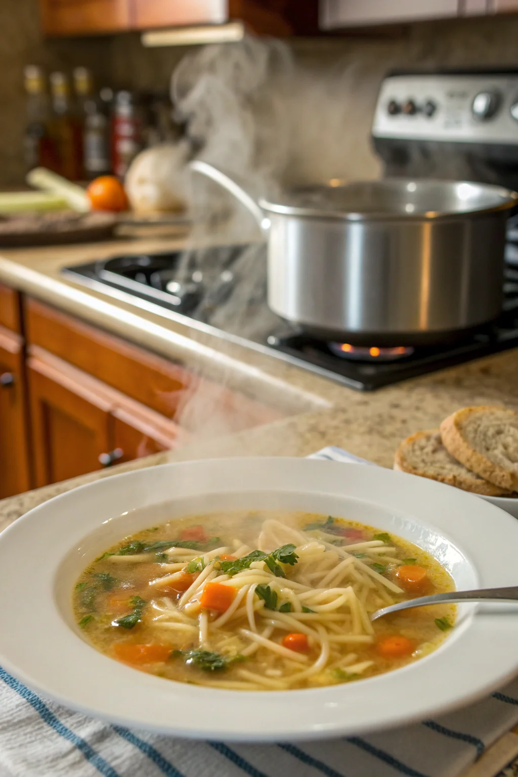 A delicious plate of Italian Penicillin Soup Recipe