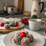 A delicious plate of Christmas Cherry Bombs