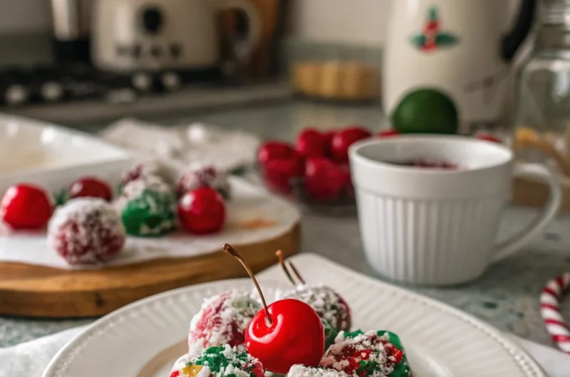 Christmas Cherry Bombs with Maraschino Cherries