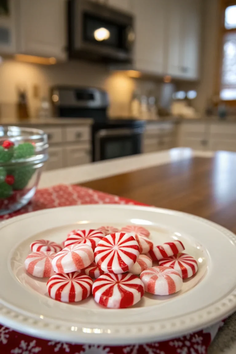 A delicious plate of Soft Christmas Peppermints