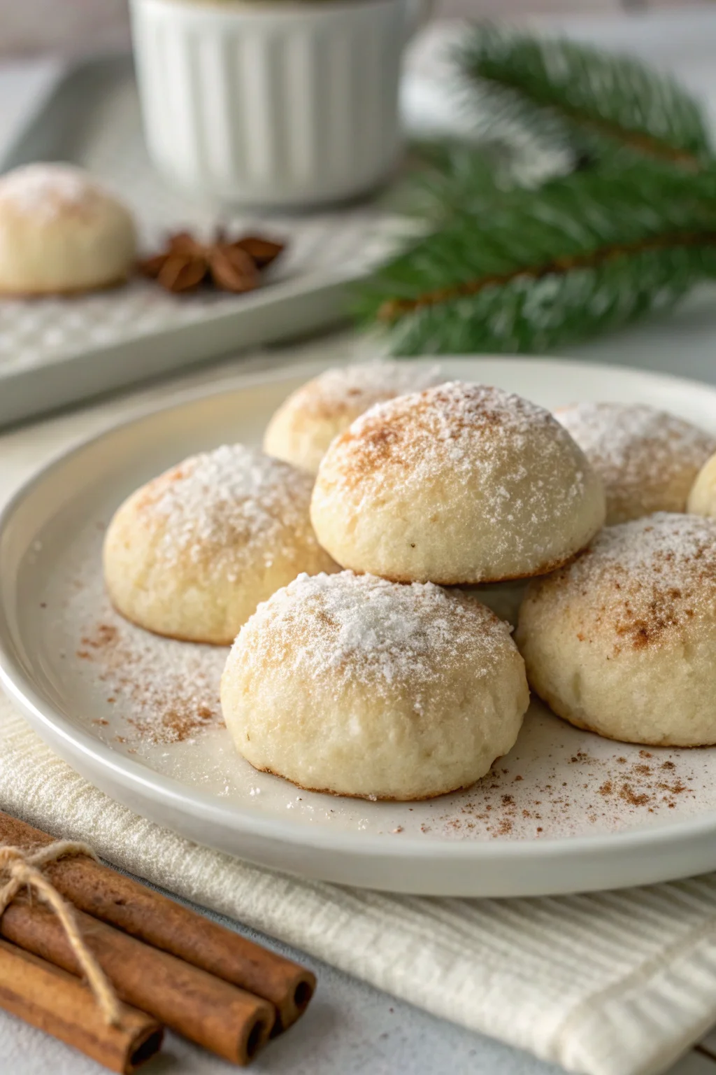 A delicious plate of Soft Italian Christmas Ricotta Cookies