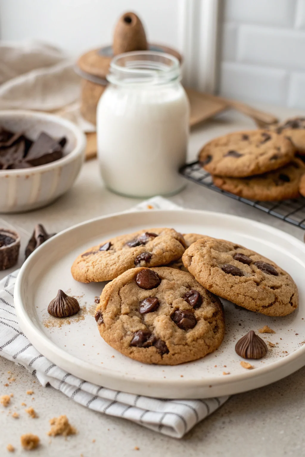 A delicious plate of Hot Chocolate Cookies
