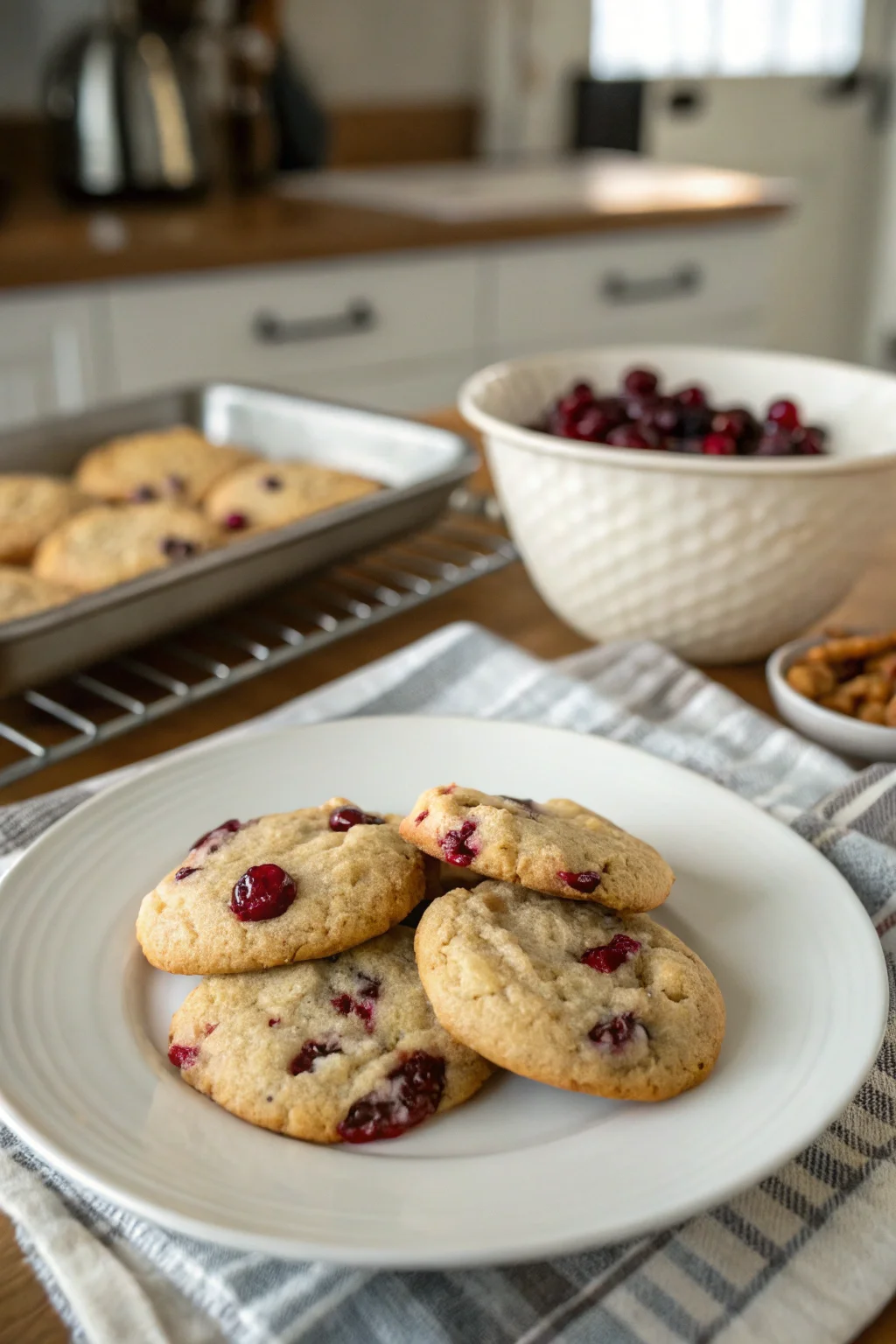 A delicious plate of Cranberry Cookies