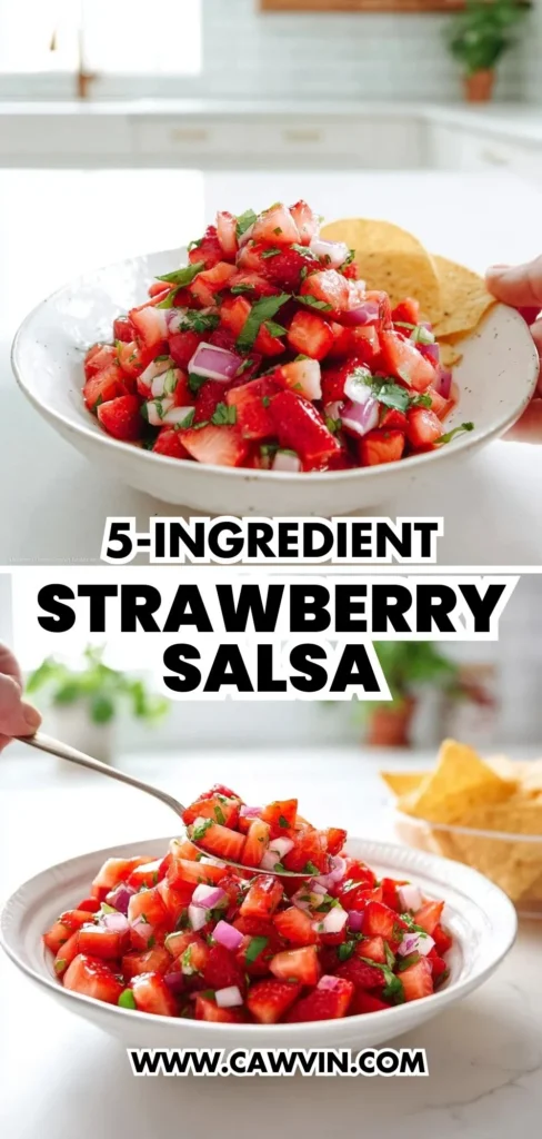 5 Ingredient Strawberry Salsa 2 - Easy Peasy Recipes