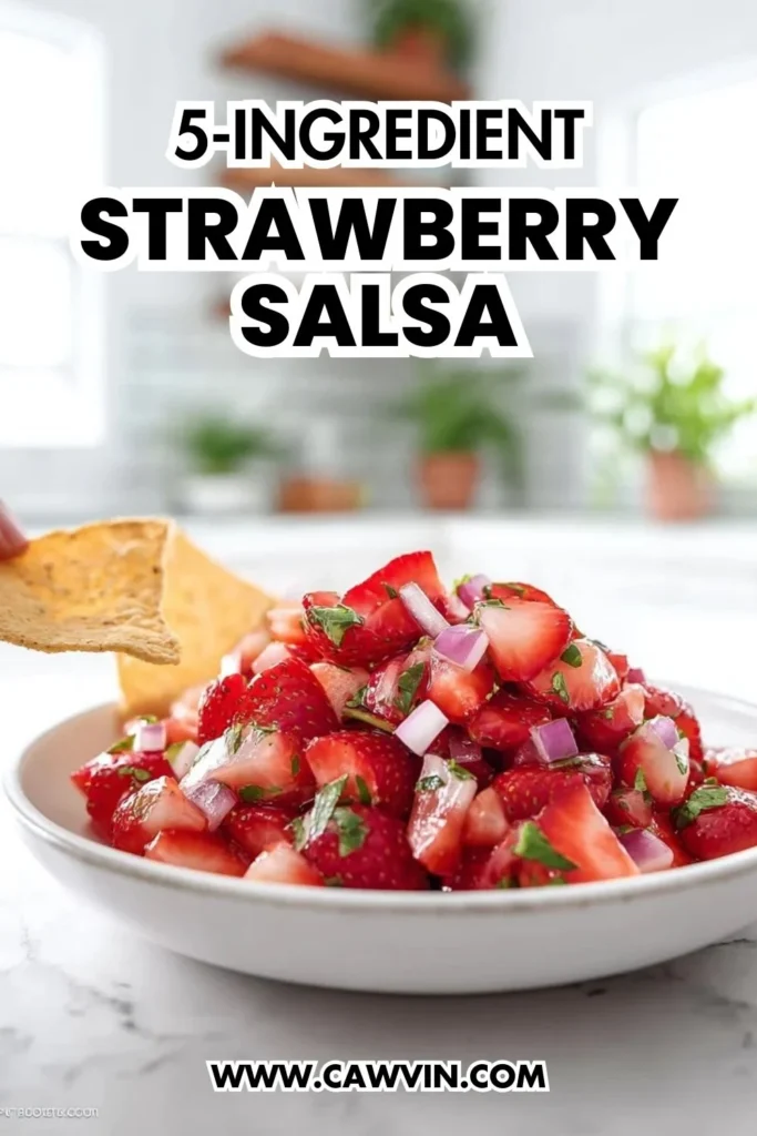 5 Ingredient Strawberry Salsa - Easy Peasy Recipes