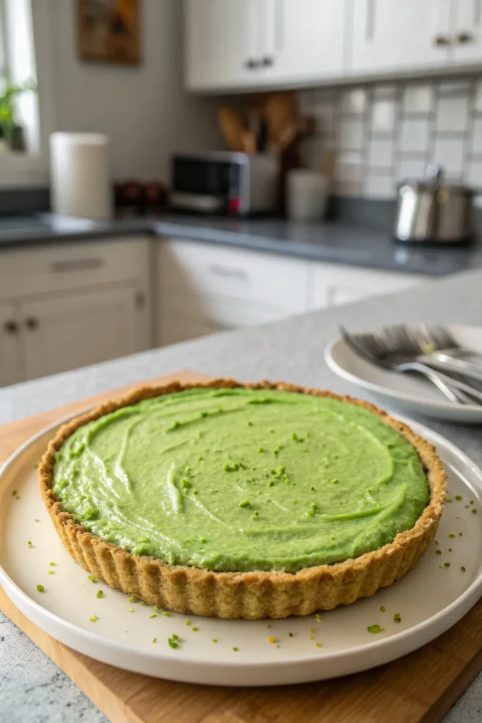 A delicious plate of No Bake Grinch Pie