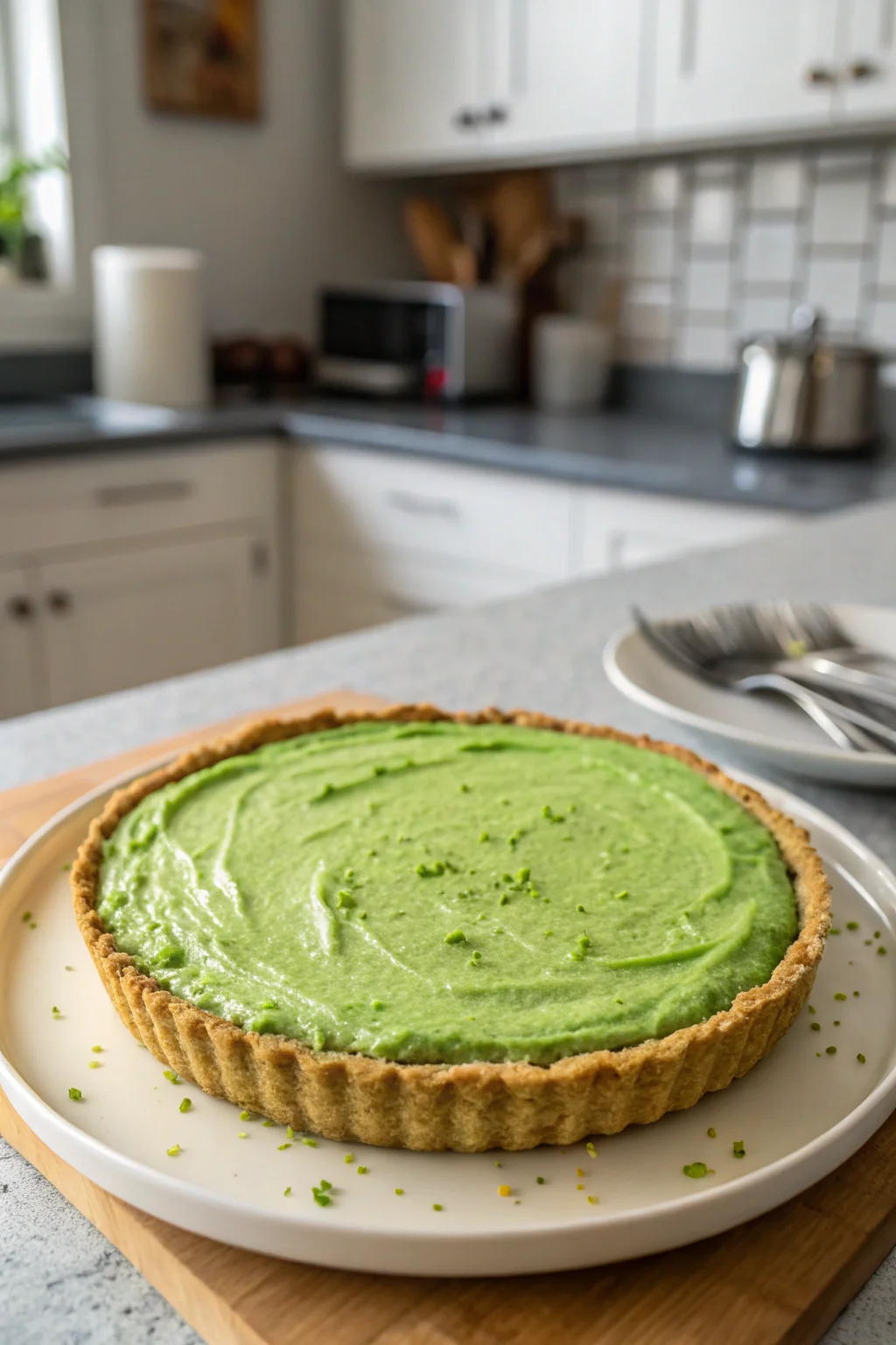 A delicious plate of No Bake Grinch Pie