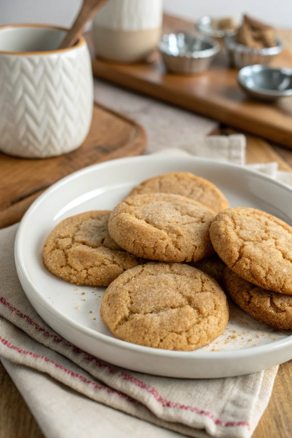 A delicious plate of Brown Sugar Cinnamon Butter Cookies