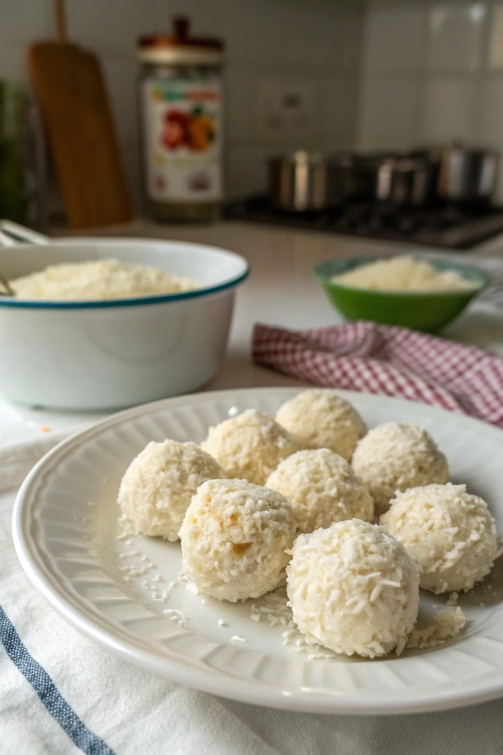 A delicious plate of No-Bake Coconut Cream Balls