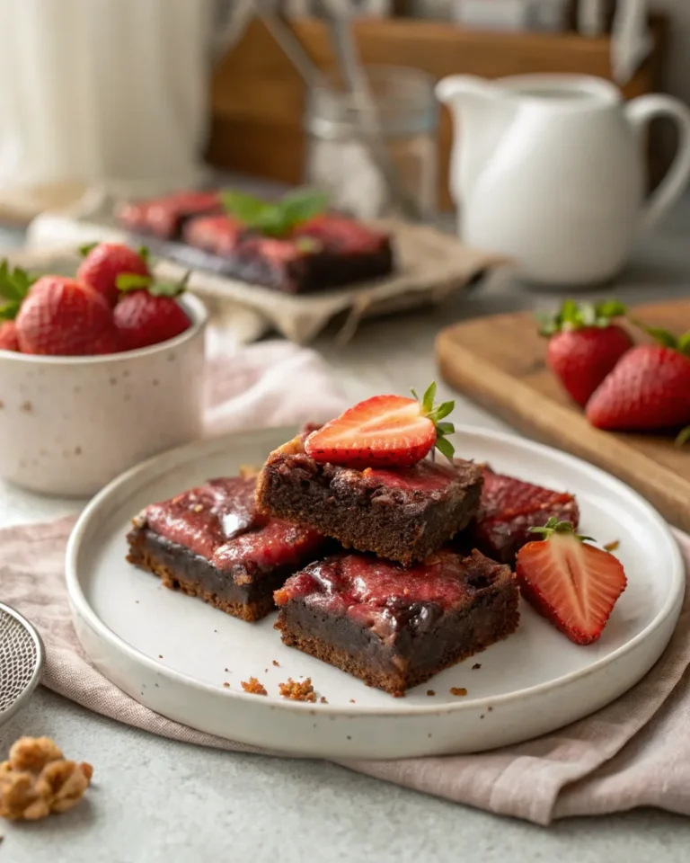 Strawberry Brownies Recipe Recipe