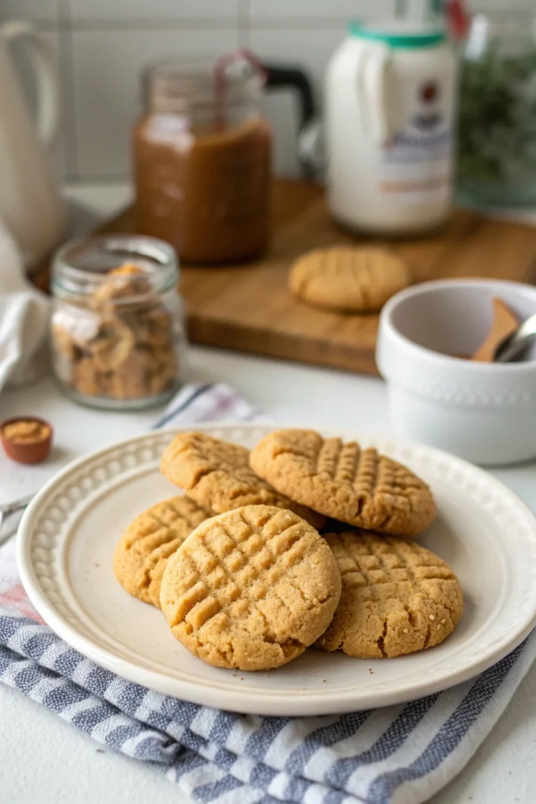 A delicious plate of Cake Mix Peanut Butter Cookies