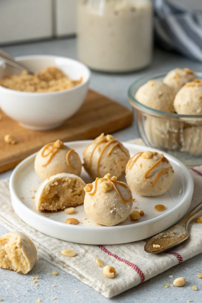 A delicious plate of No-Bake Peanut Butter Cheesecake Balls