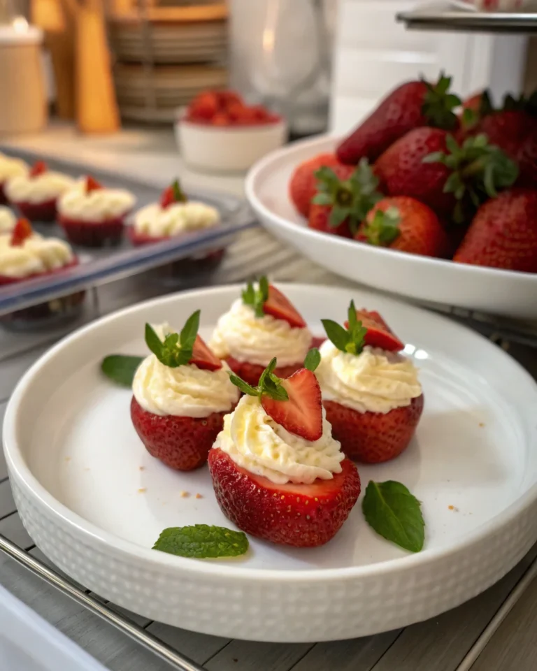 Cheesecake Deviled Strawberries Recipe