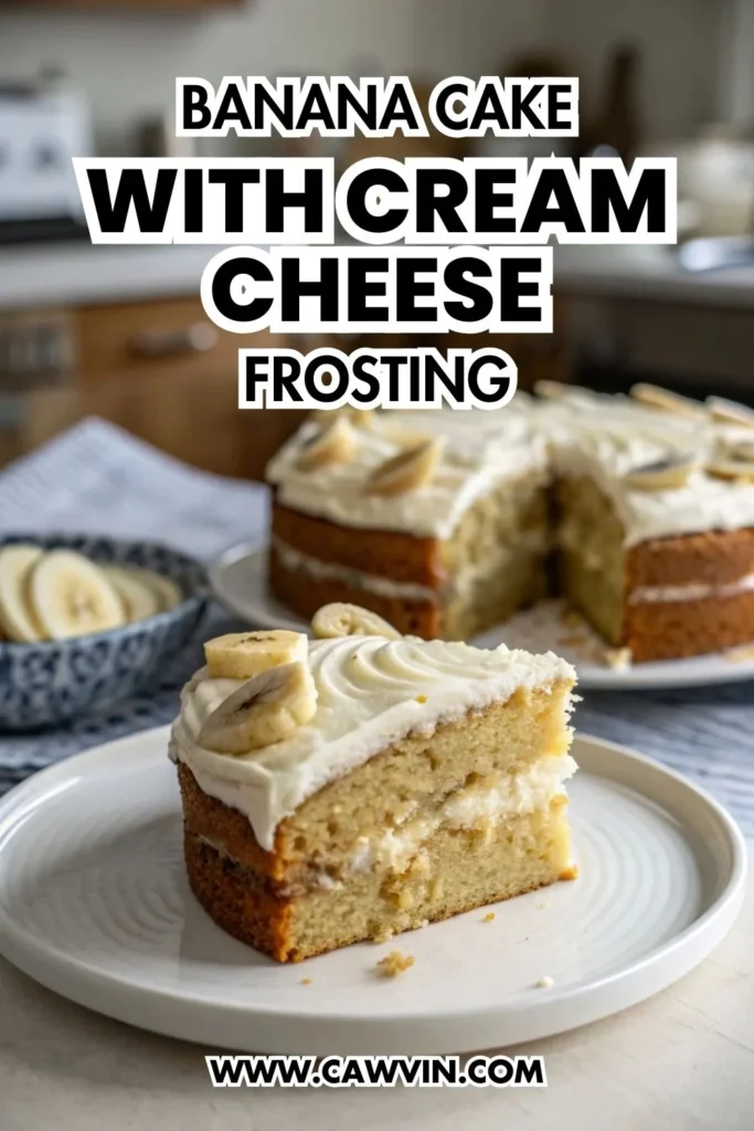 Banana Cake with Cream Cheese Frosting 1000x1500 1 - Easy Peasy Recipes