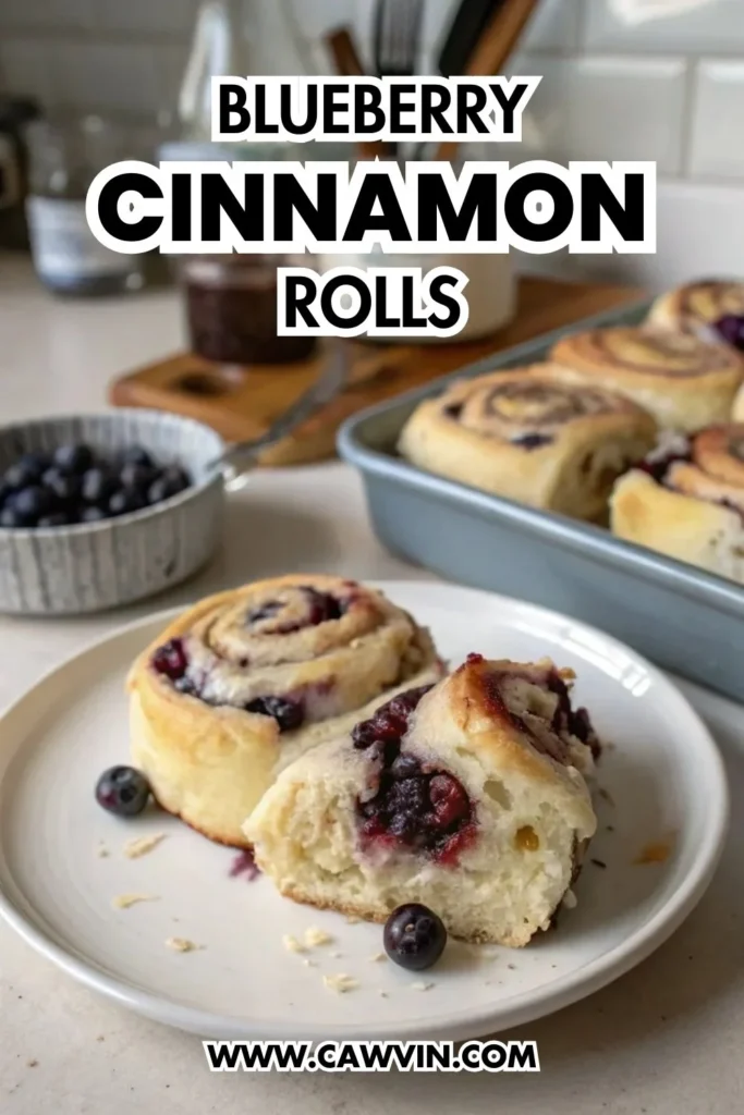 Blueberry Cinnamon Rolls - Easy Peasy Recipes