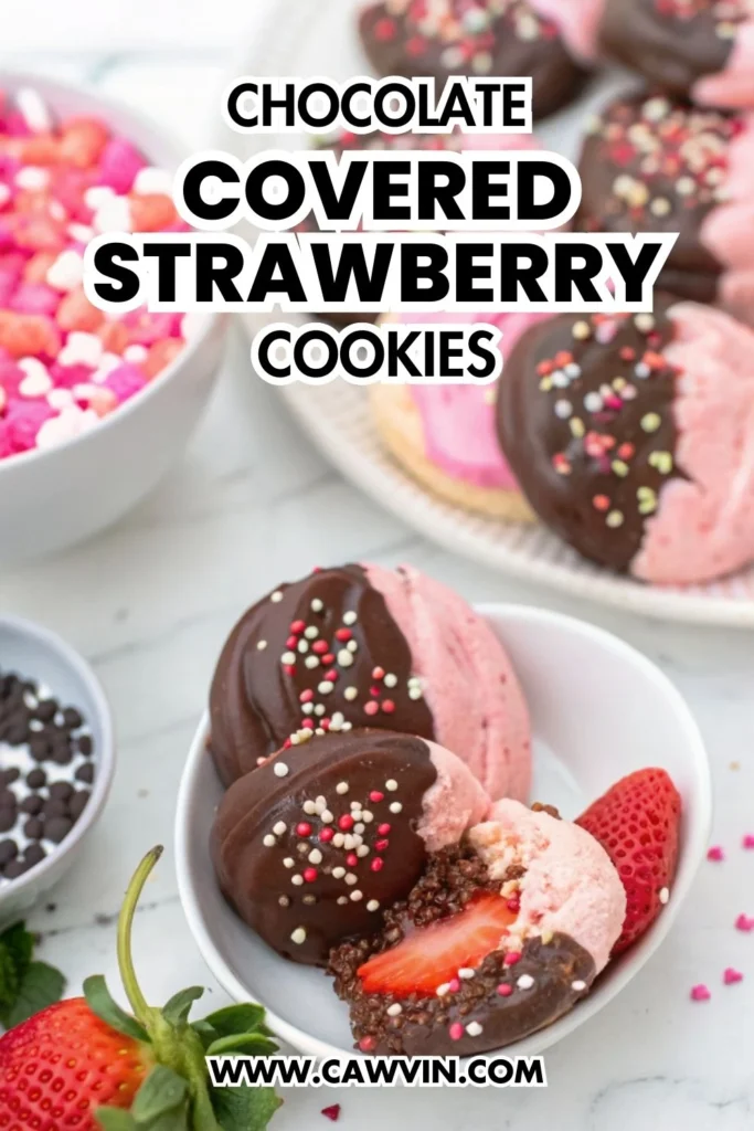 Chocolate Covered Strawberry Cookies 1000x1500 1 - Easy Peasy Recipes