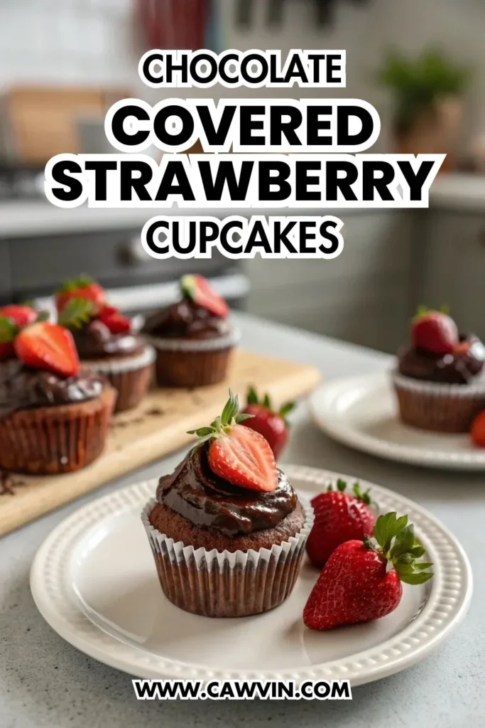 Chocolate Covered Strawberry Cupcakes - Easy Peasy Recipes