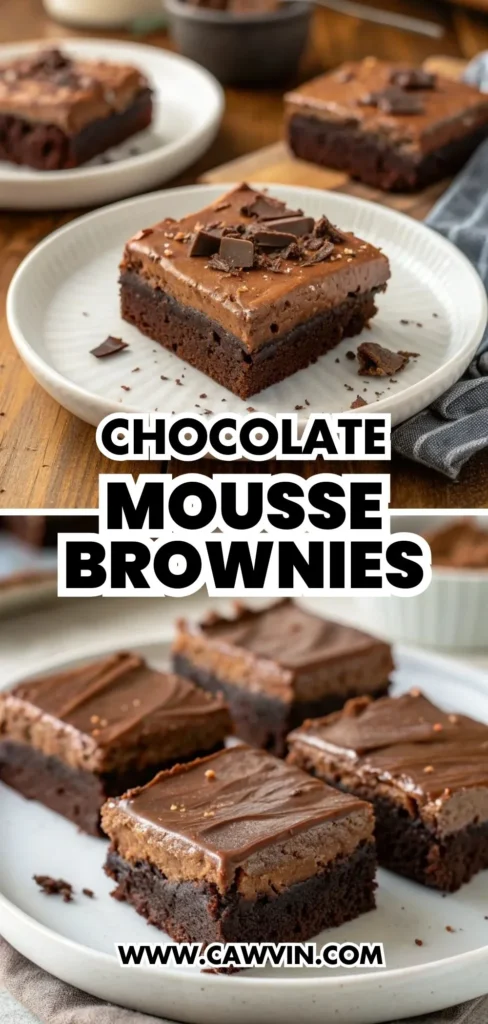 Chocolate Mousse Brownies 2 - Easy Peasy Recipes