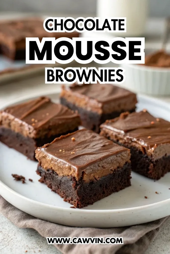 Chocolate Mousse Brownies - Easy Peasy Recipes