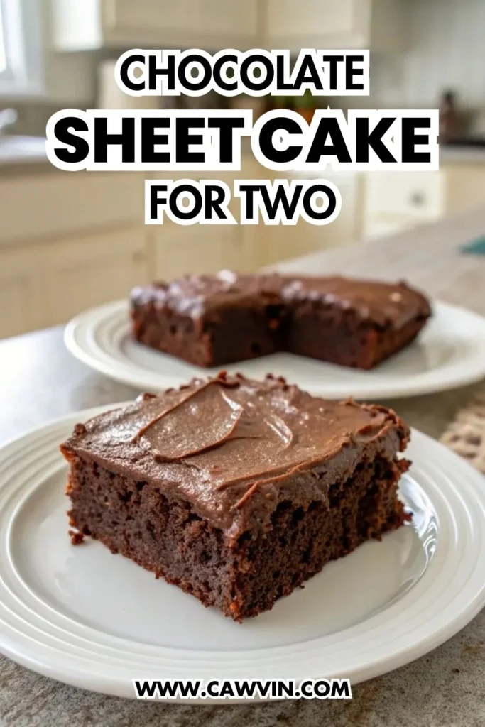 Chocolate Sheet Cake for Two - Easy Peasy Recipes