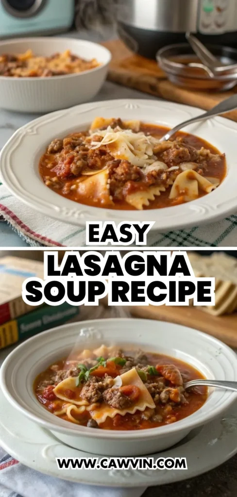 Easy Lasagna Soup Recipe 2 - Easy Peasy Recipes