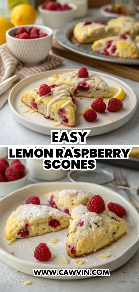 Easy Lemon Raspberry Scones 2 - Easy Peasy Recipes