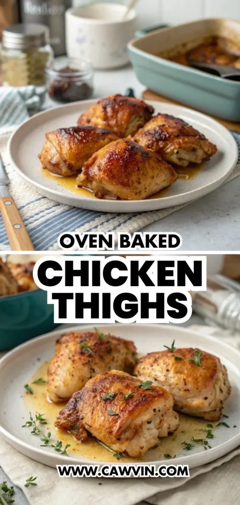 Oven Baked Chicken Thighs 2 - Easy Peasy Recipes