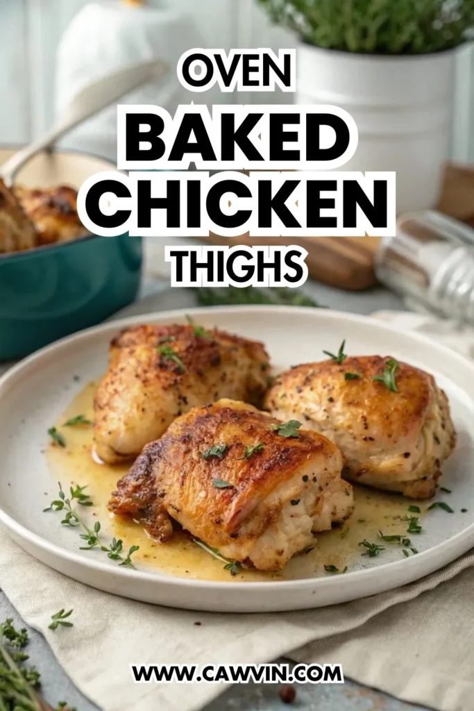 Oven Baked Chicken Thighs - Easy Peasy Recipes