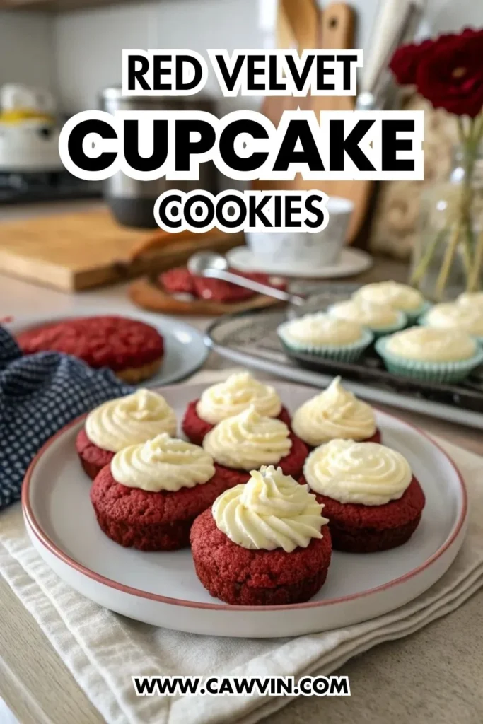 Red Velvet Cupcake Cookies - Easy Peasy Recipes