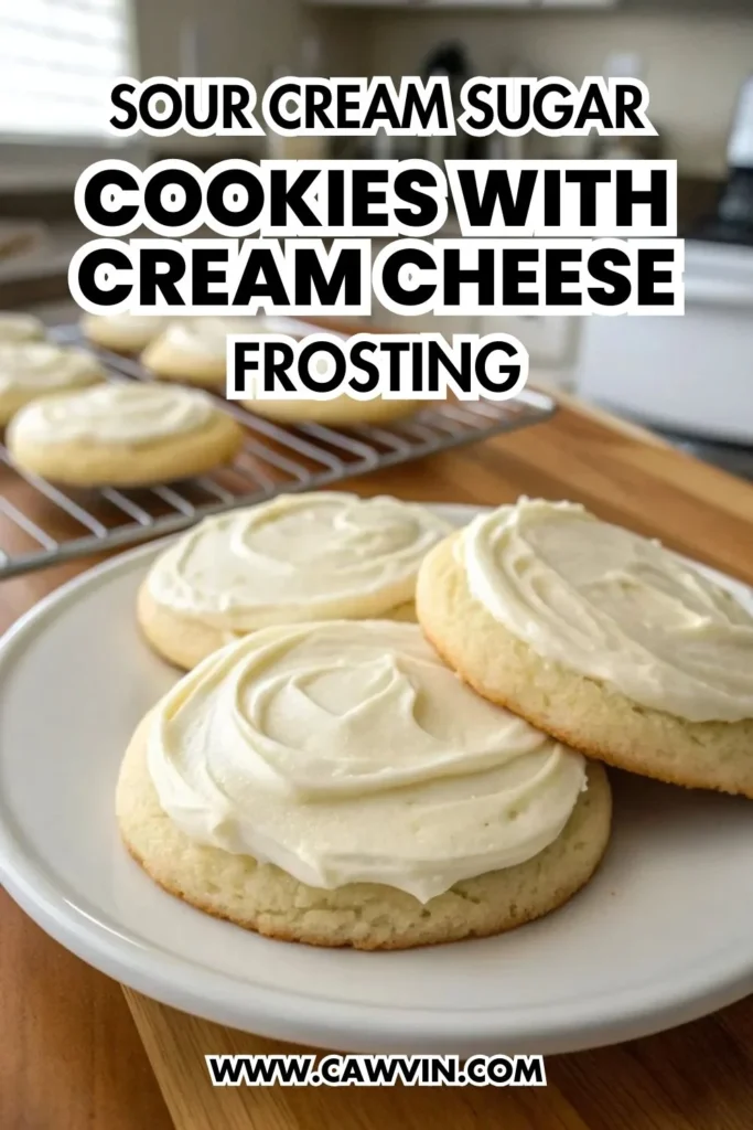 Sour Cream Sugar Cookies with Cream Cheese Frosting - Easy Peasy Recipes