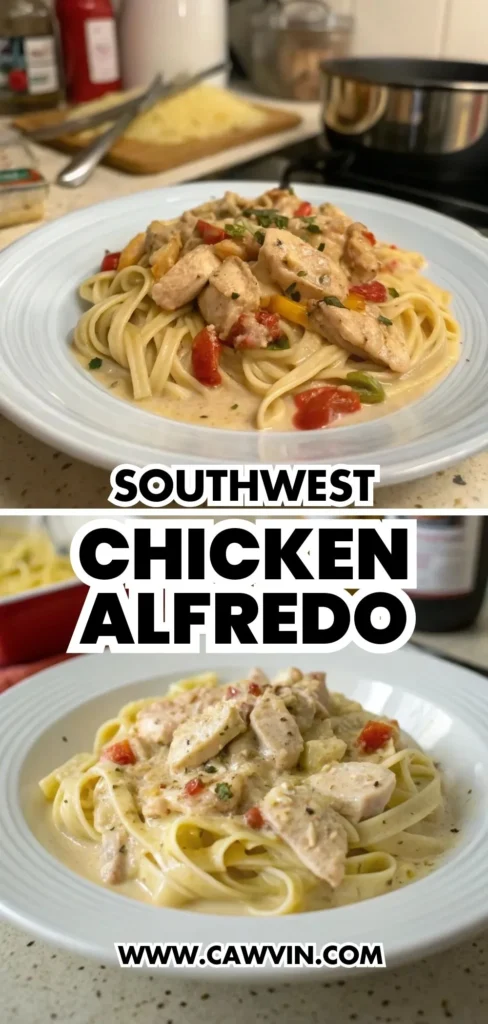 Southwest Chicken Alfredo 2 - Easy Peasy Recipes