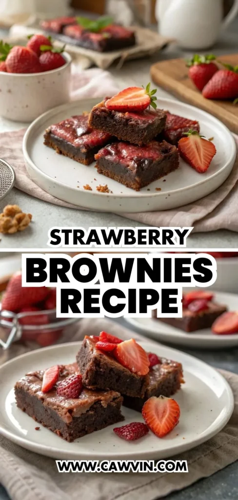 Strawberry Brownies Recipe 2 - Easy Peasy Recipes
