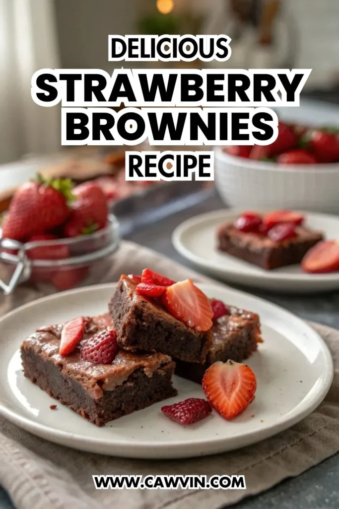 Strawberry Brownies Recipe - Easy Peasy Recipes