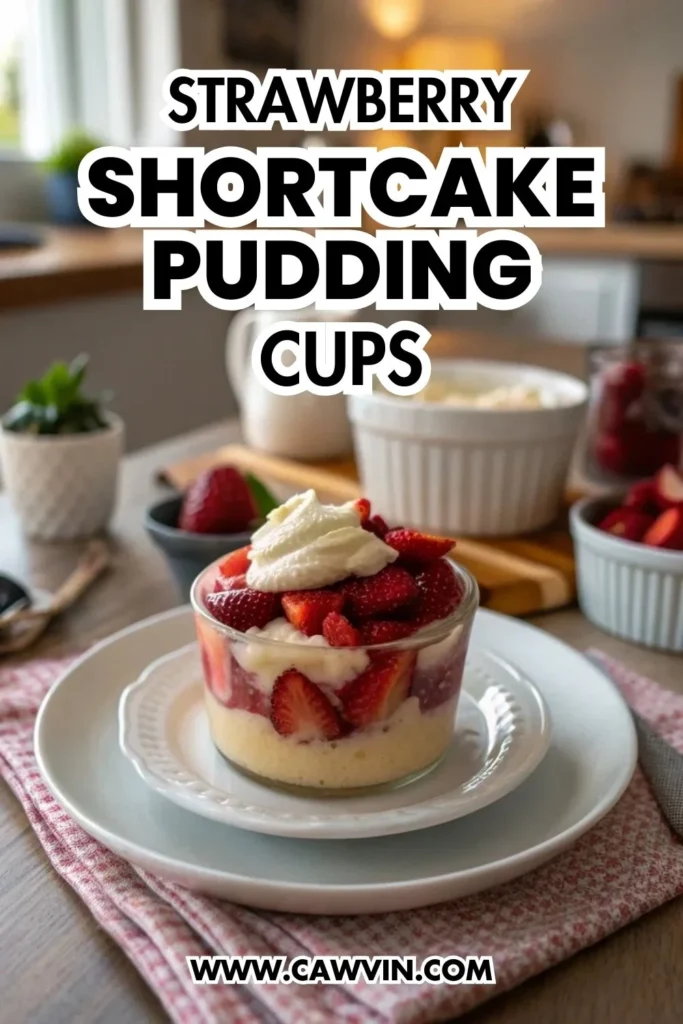 Strawberry Shortcake Pudding Cups - Easy Peasy Recipes