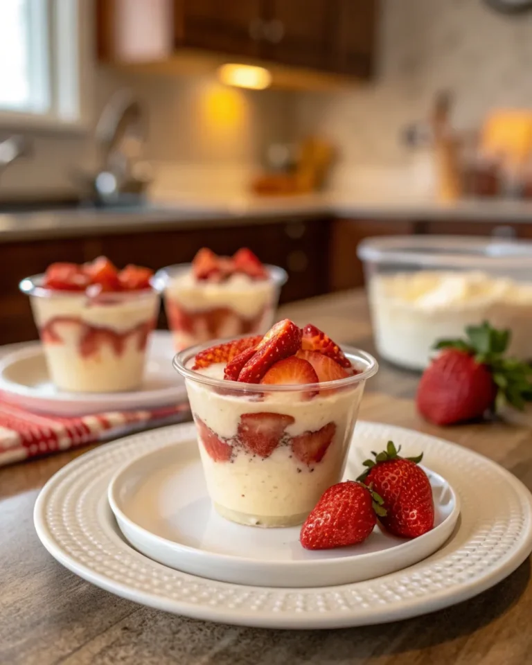 Strawberry Shortcake Pudding Cups Recipe