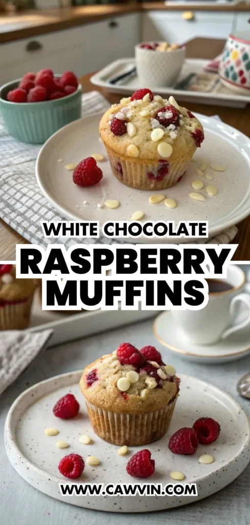 White Chocolate Raspberry Muffins 2 - Easy Peasy Recipes