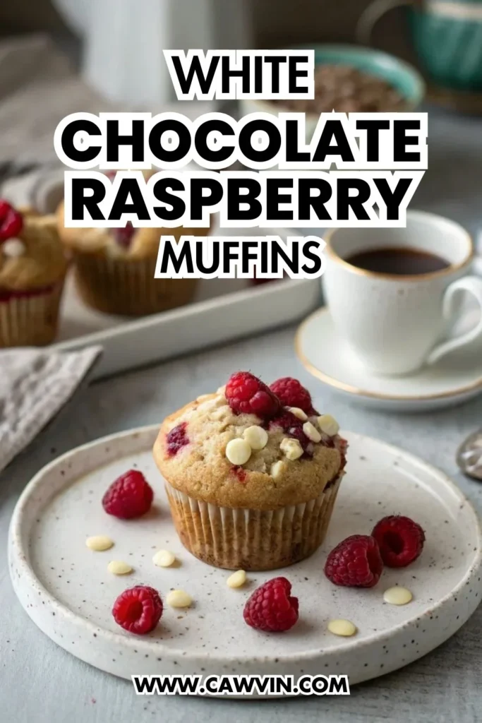White Chocolate Raspberry Muffins - Easy Peasy Recipes