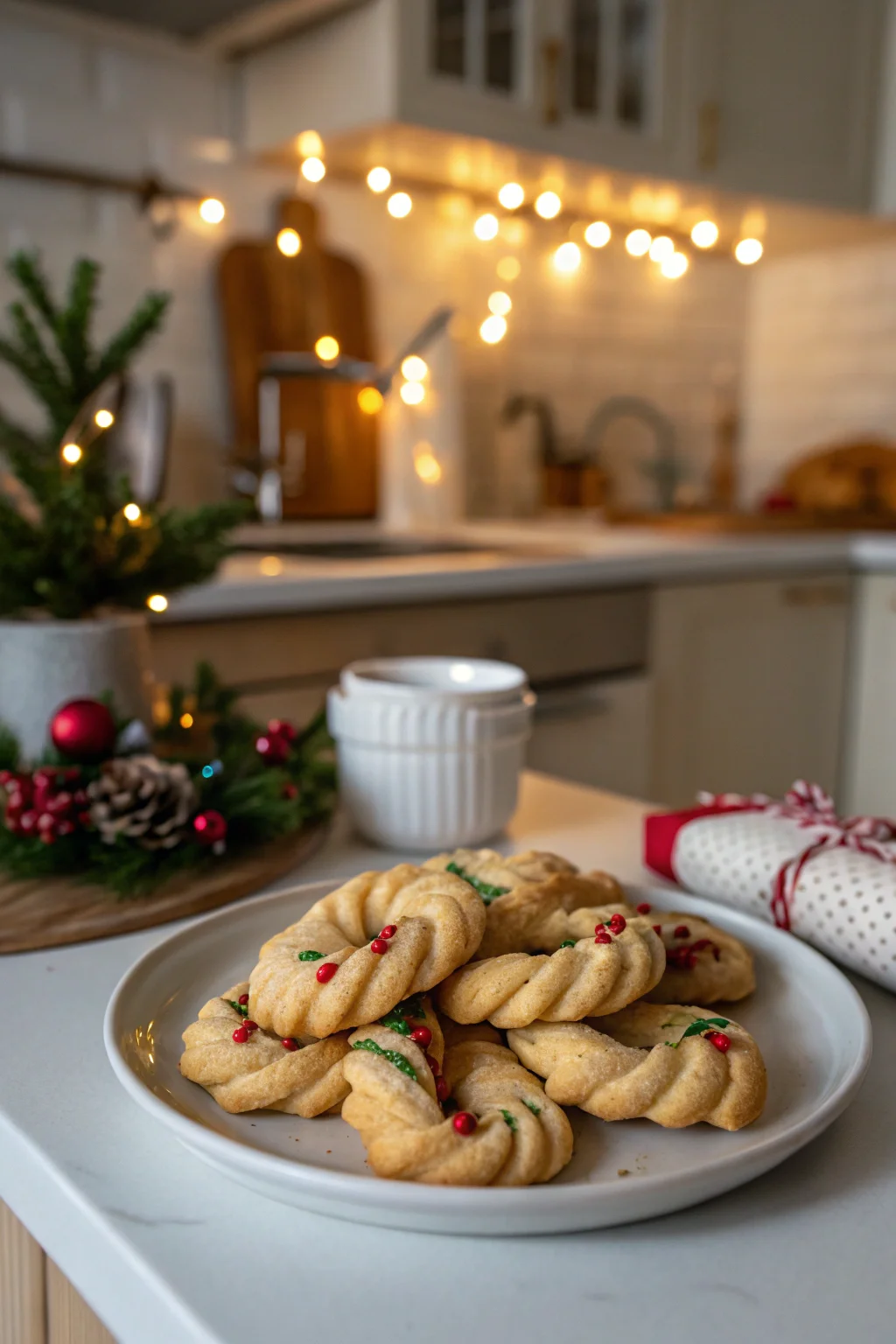 A delicious plate of Twisted Christmas Cookies